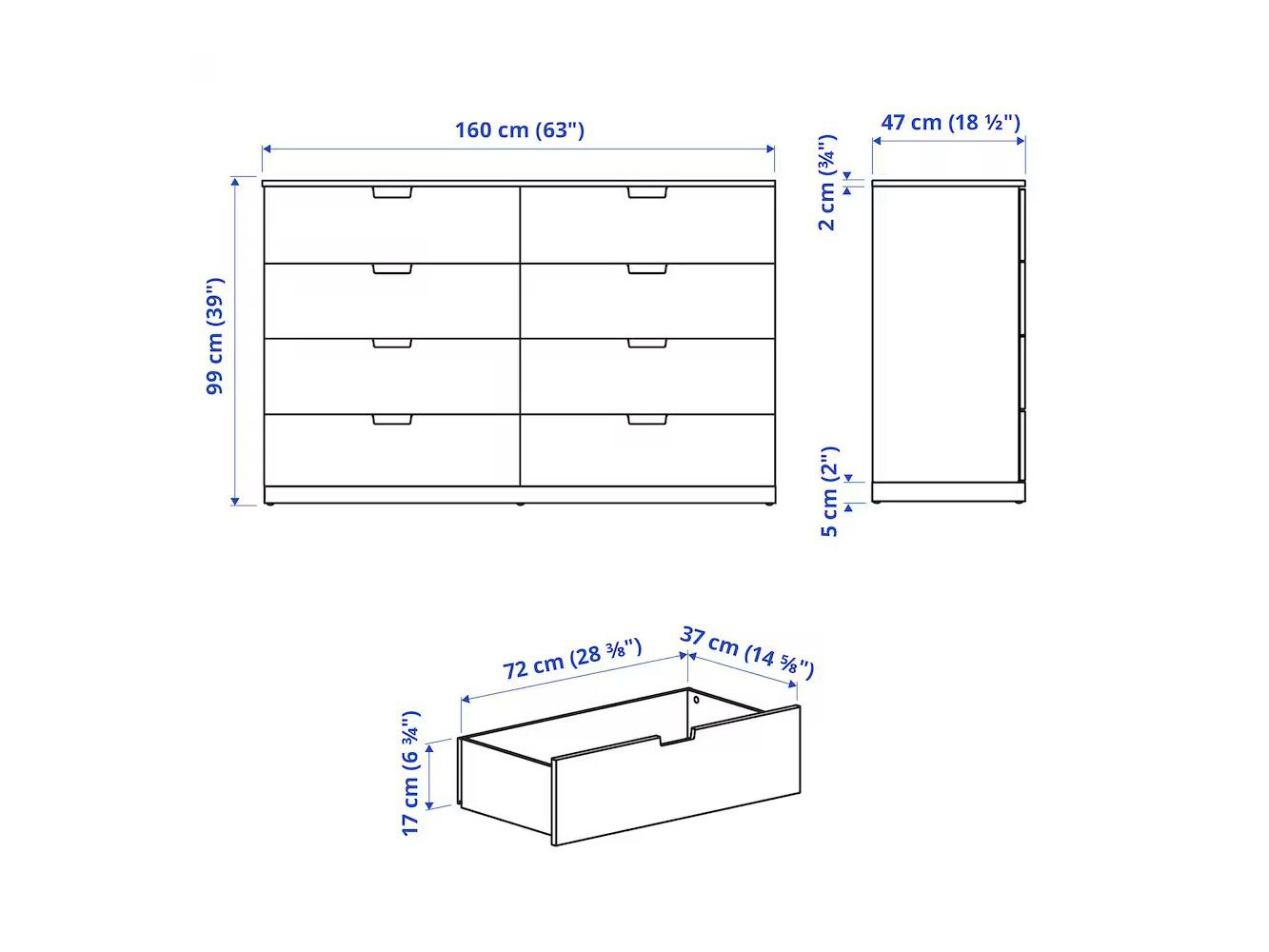 Схема сборки комода 4 ящика с роликовыми направляющими
