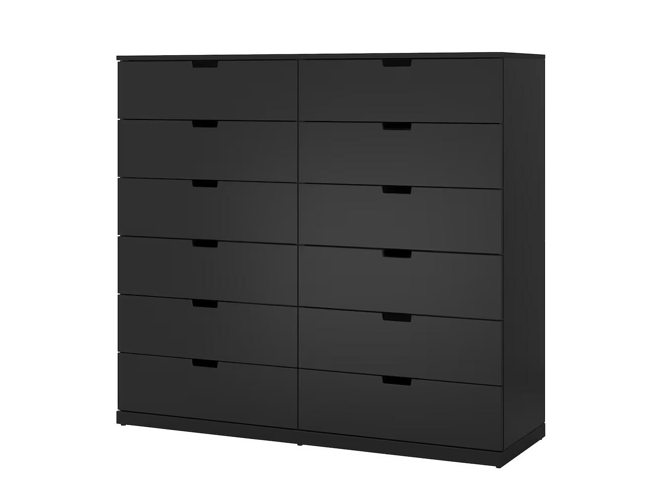 Комод Нордли 16 black ИКЕА (IKEA) изображение товара
