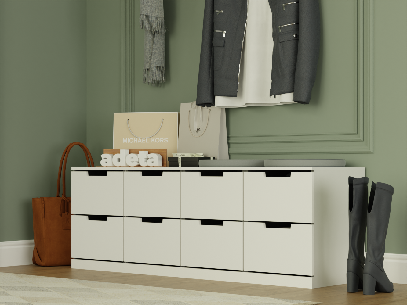 Комод Нордли 24 white ИКЕА (IKEA) изображение товара