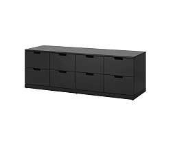 Изображение товара Комод Нордли 24 black ИКЕА (IKEA) на сайте adeta.ru