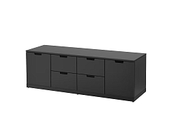 Изображение товара Комод Нордли 36 black ИКЕА (IKEA) на сайте adeta.ru