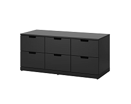Изображение товара Комод Нордли 23 black ИКЕА (IKEA) на сайте adeta.ru