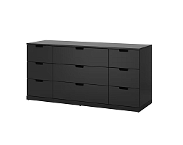 Изображение товара Комод Нордли 25 black ИКЕА (IKEA) на сайте adeta.ru