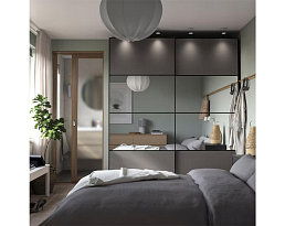 Изображение товара Шкаф купе Пакс Мехамн 14 dark gray ИКЕА (IKEA) на сайте adeta.ru